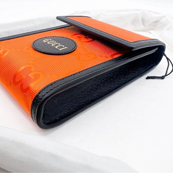 GUCCI
Econyl Nylon Monogram Off The Grid Crossbody Bag Carrot Orange Black - Picture 7 of 16